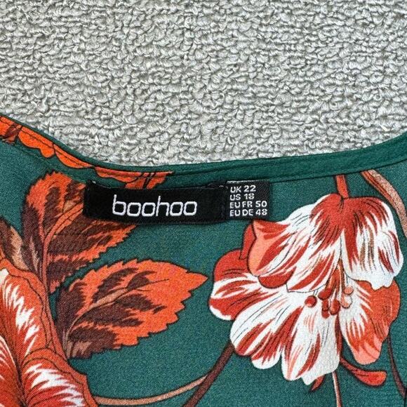 Boohoo Kimono Duster Floral Green US Size 18 - Picture 4 of 9